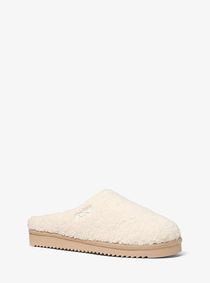 Seb Faux Shearling Slipper in NATURAL | Michael Kors