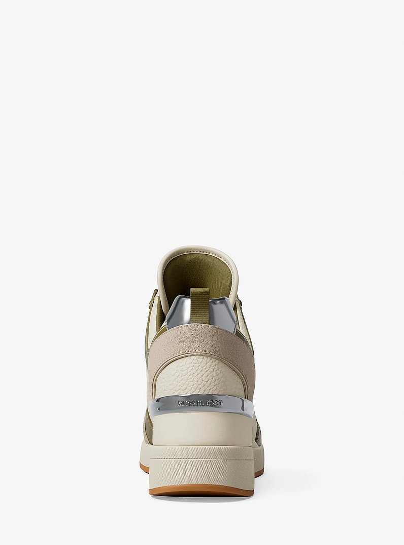 Georgie Mixed-Media Trainer in OREGANO | Michael Kors