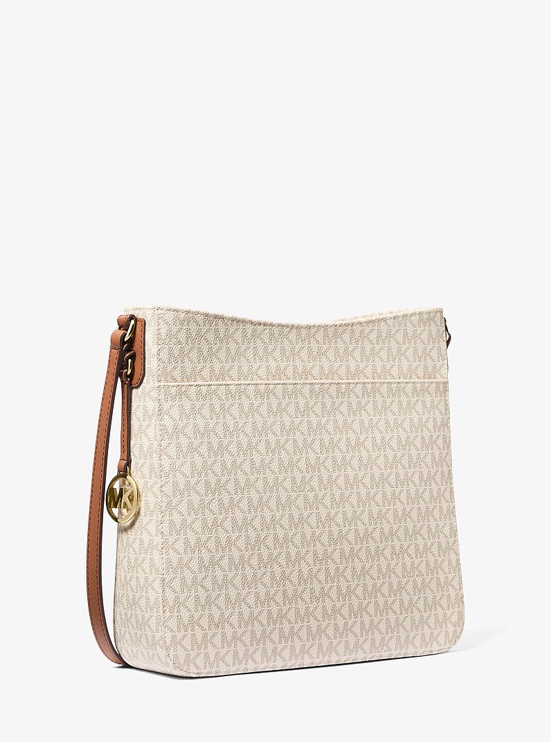 Jet Set Travel Large Logo Messenger Bag in VANILLA | Michael Kors