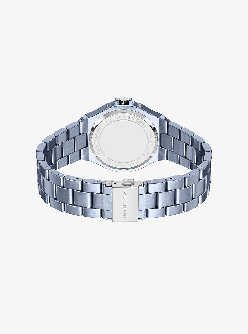 Montre miniature Lennox de ton bleu &agrave; pav&eacute; in ARGENT | Michael Kors
