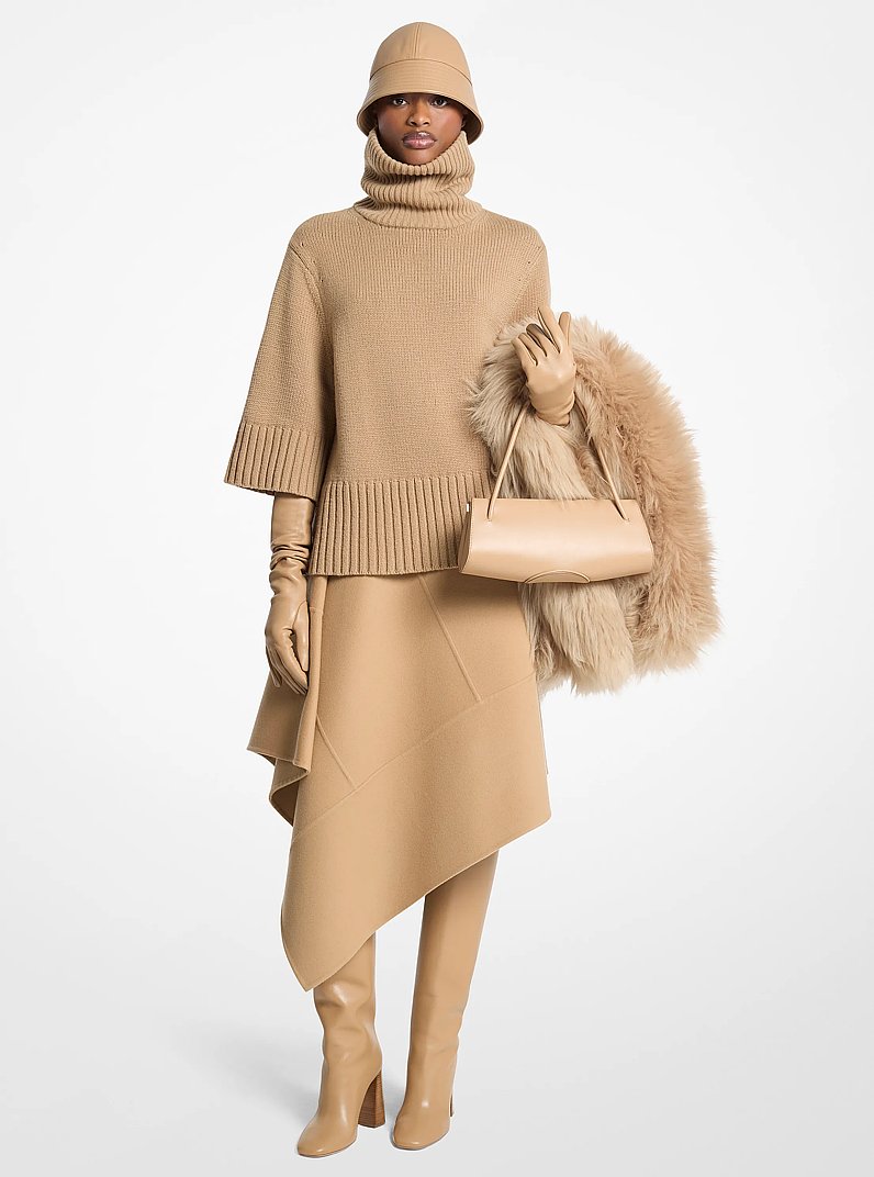 Su&eacute;ter de cachemira con cuello embudo in BEIGE INTENSO | Michael Kors