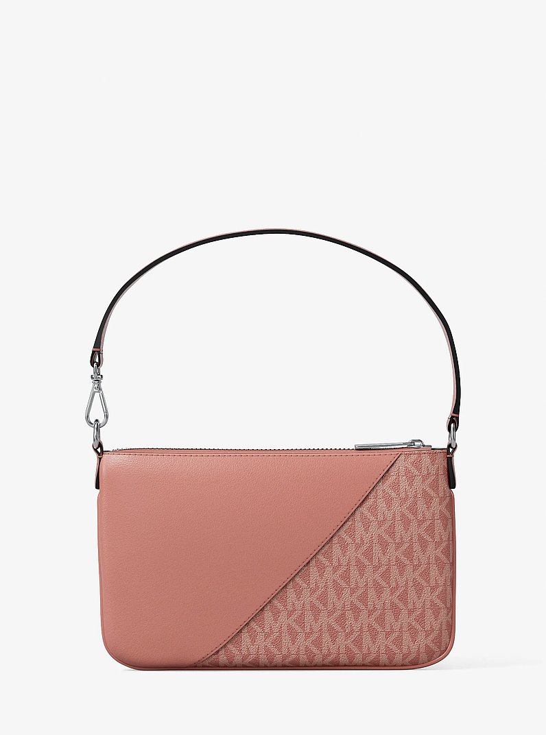 Jet Set Travel Small Signature Logo and Smooth Wristlet in SUNSET