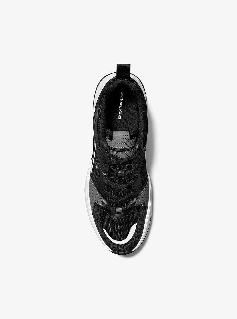 Zapatilla deportiva Chase de materiales mixtos in NEGRO | Michael Kors