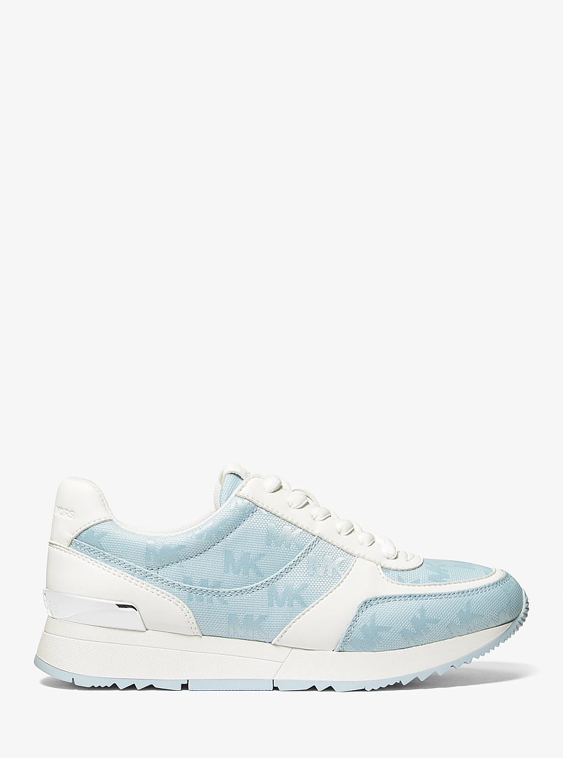 Andi Woven Logo Nylon Trainer in VISTA BLUE | Michael Kors