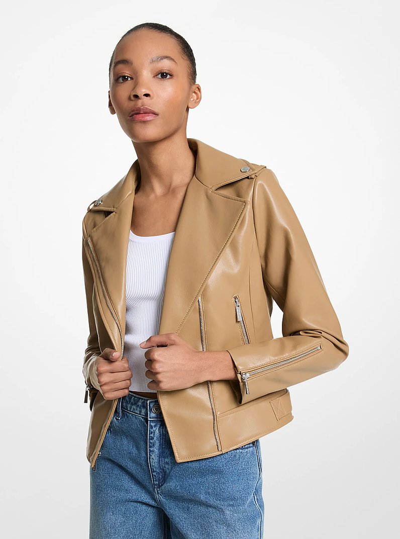 Moto Jacket in DARK CAMEL | Michael Kors