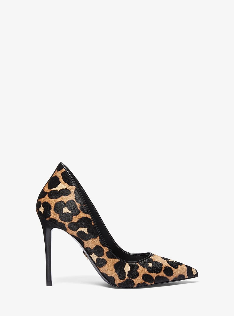 Escarpin Keke en poil de veau &agrave; imprim&eacute; l&eacute;opard in COMBINAISON NOIRE | Michael Kors