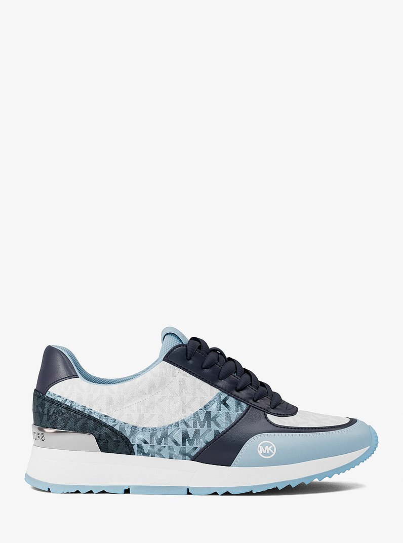 Andi Mixed-Media Trainer in PALE BLUE MULTI | Michael Kors