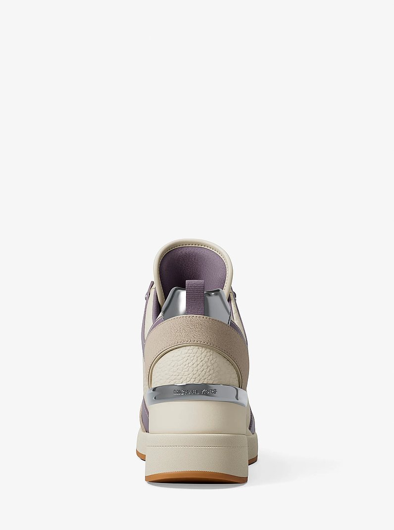 Georgie Mixed-Media Trainer in LILAC | Michael Kors