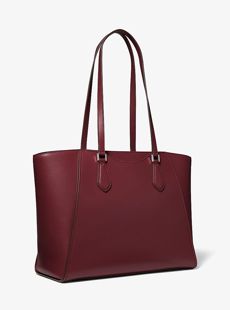 Taryn Large Leather Tote Bag in OXBLOOD | Michael Kors