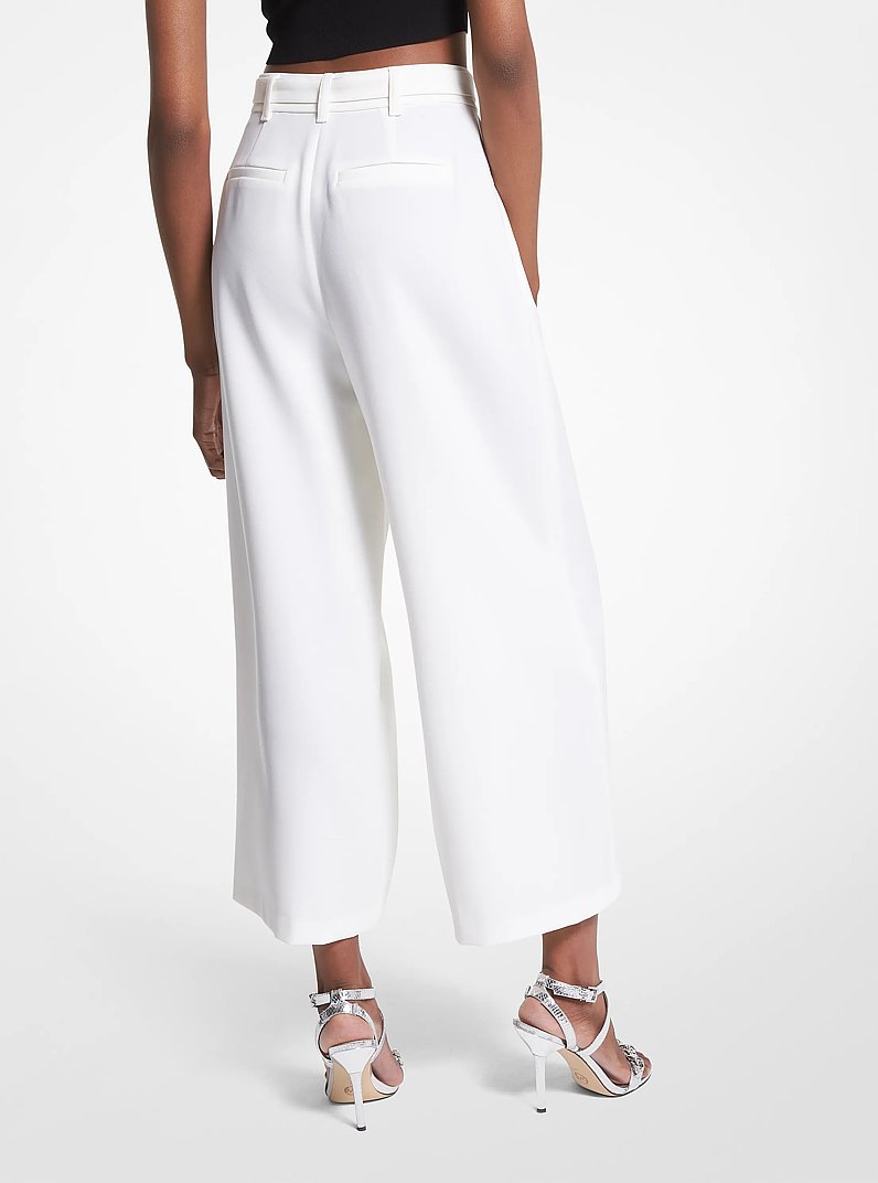 Pantal&oacute;n pesquero de sarga el&aacute;stica con cintur&oacute;n in BLANCO | Michael Kors