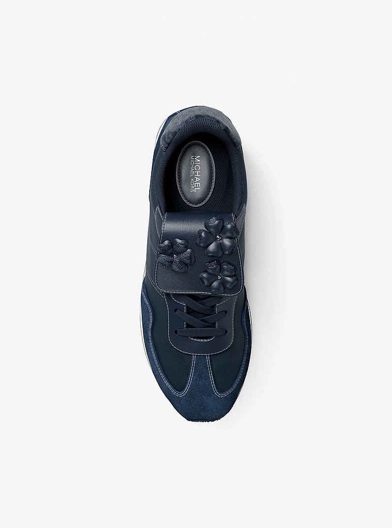 Zapatilla Essex de materiales mixtos con adornos in AZUL MARINO | Michael Kors
