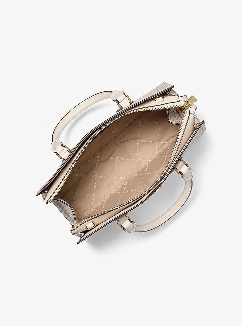 Sheila Medium Logo Satchel in LT CRM MULTI | Michael Kors