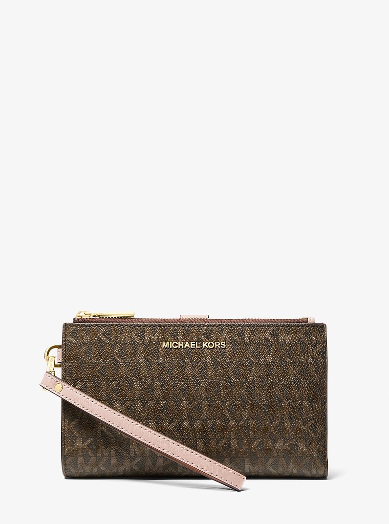 Adele Logo Smartphone Wallet in VANILLA/SOFT PINK | Michael Kors