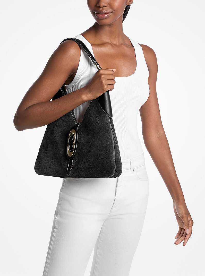 Cornelia Medium Suede Hobo Shoulder Bag