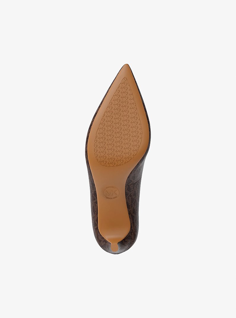 Alina Flex Logo Pump in BROWN | Michael Kors