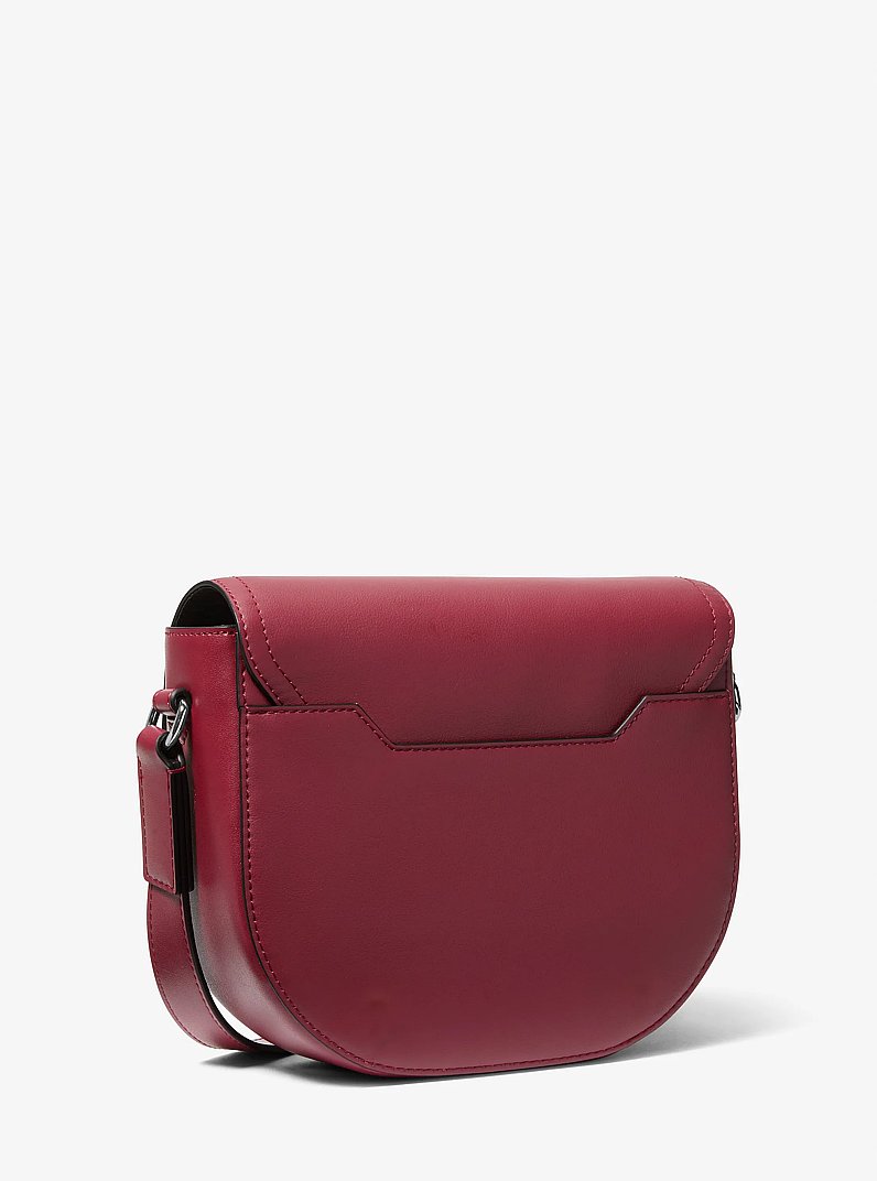 Kole Medium Saddle Bag in MAROON | Michael Kors
