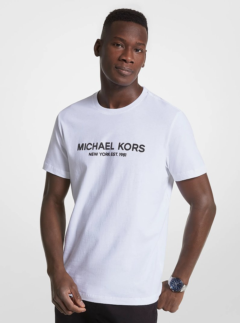 Logo Cotton T-shirt in WHITE | Michael Kors
