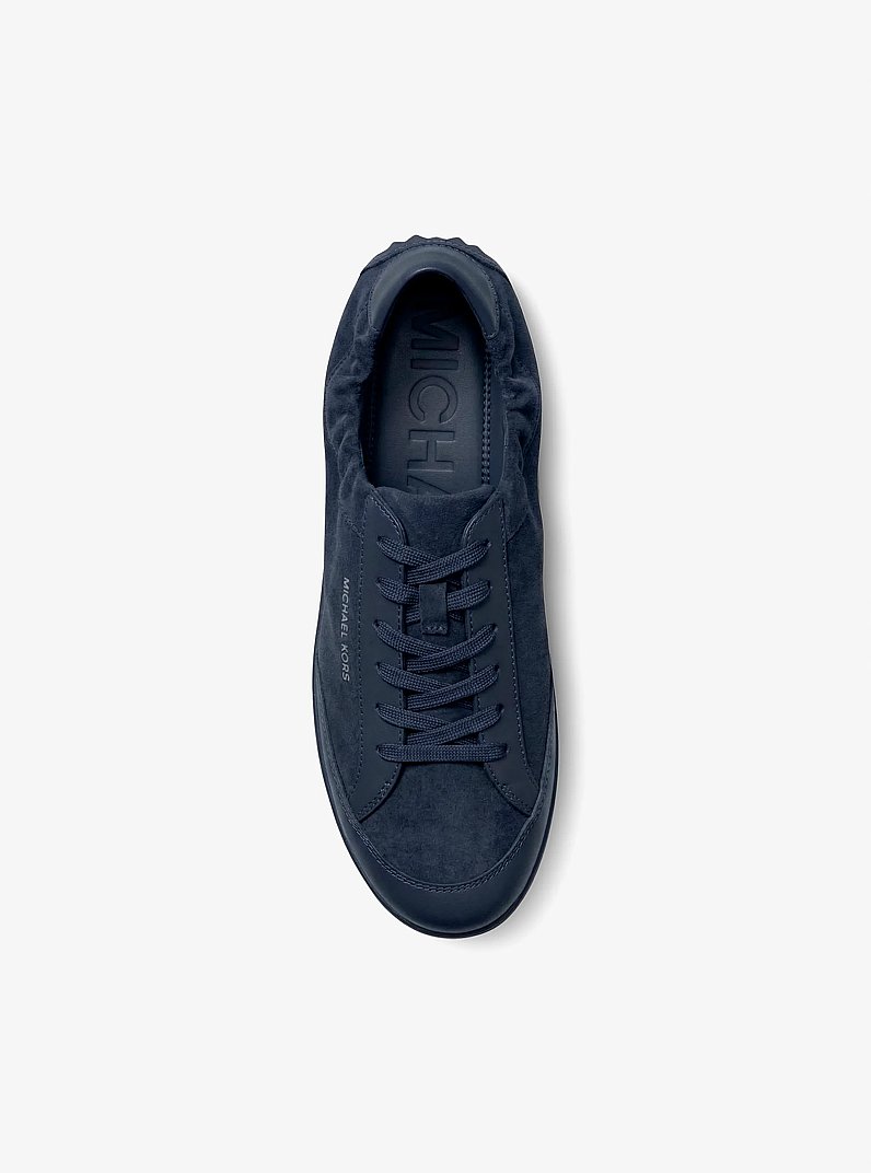 マイケルコース スージー Susie Suede and Leather Trainer in NAVY - Sale | Michael Kors [US]