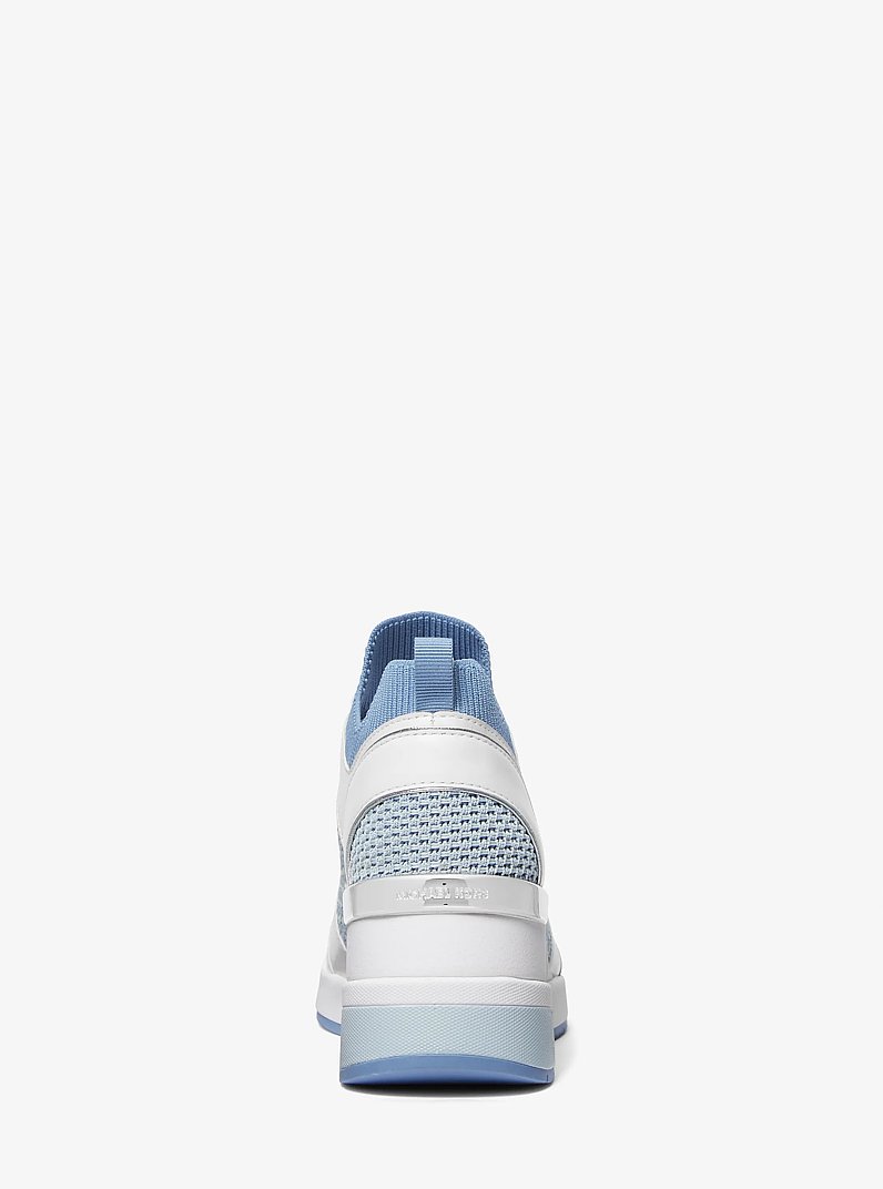 Sneaker Georgie in pelle e maglia testurizzata