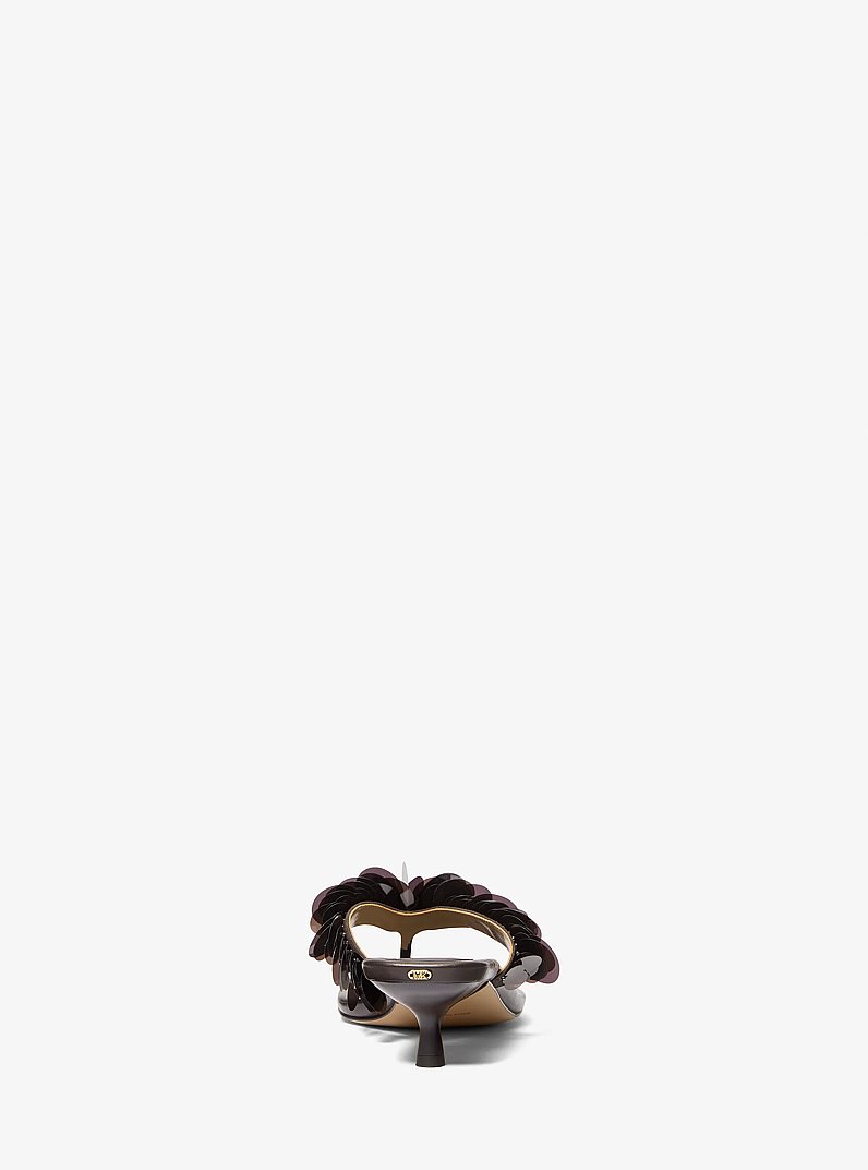 Loretta Sequin Embellished Sandal in CHOCOLATE | Michael Kors