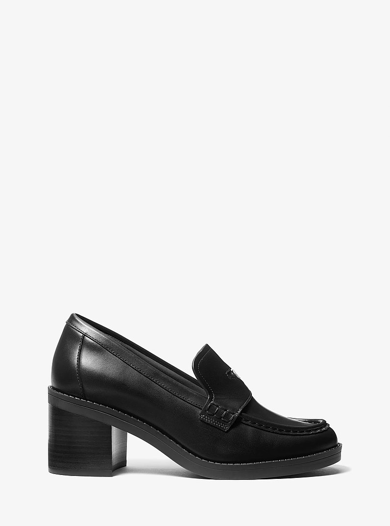Jennings Leather Loafer Pump in BLACK | Michael Kors