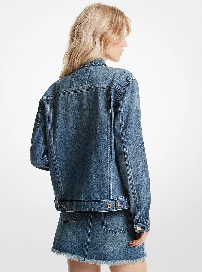 Jeansjacke in DUNKELBLAUE WASCHUNG. | Michael Kors
