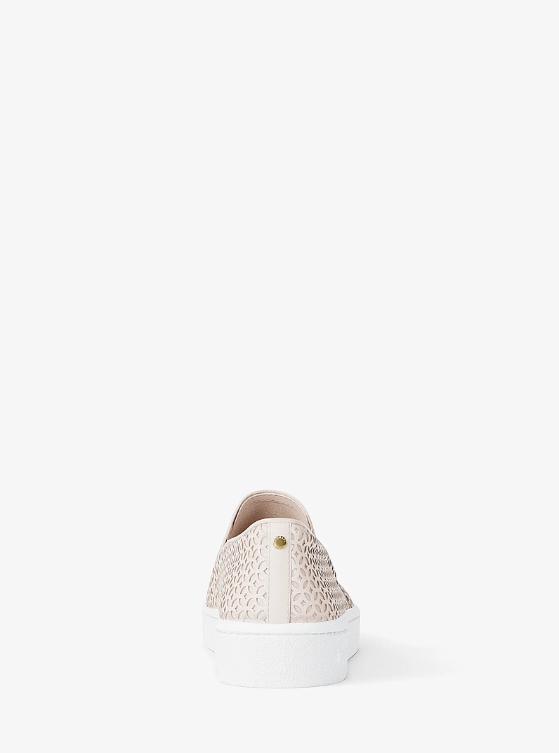 Keaton Perforated Slip On Sneaker in LT CREAM | Michael Kors