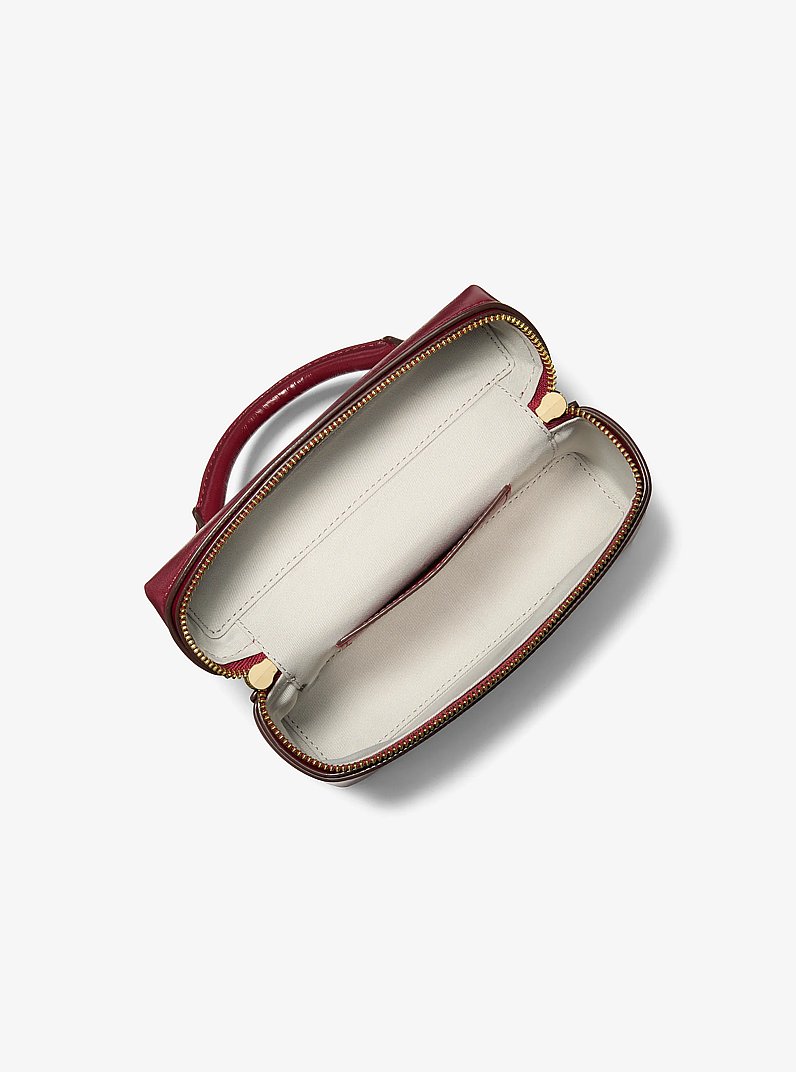 Jana Extra-Small Patent Crossbody Bag in DEEP RED | Michael Kors
