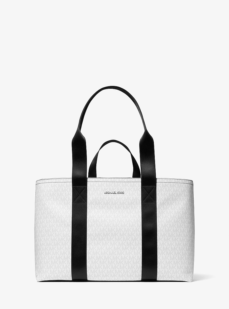 Cooper Signature Logo Tote Bag in BRIGHT WHT | Michael Kors