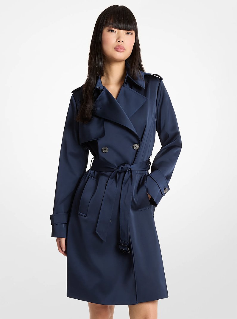 Trenchcoat aus Satin in MIDNIGHTBLUE | Michael Kors