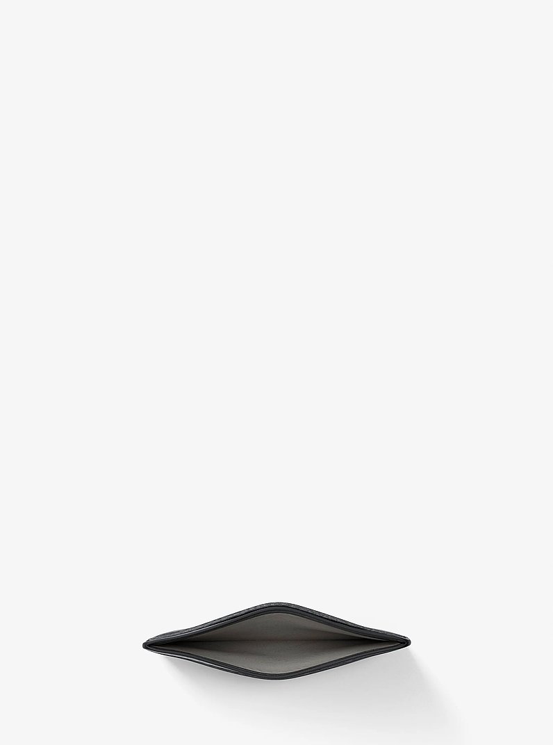 Porta carte di credito in pelle martellata in GRIGIO PIETRA | Michael Kors