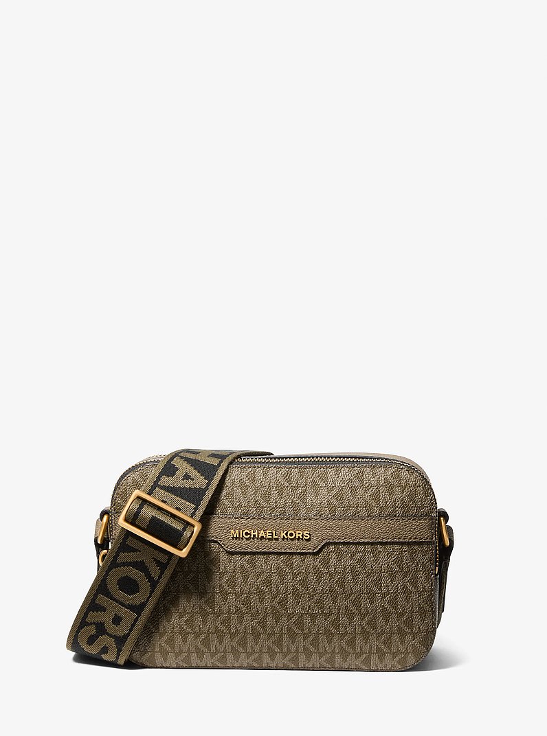 Hudson Signature Logo Camera Crossbody Bag in LODEN | Michael Kors