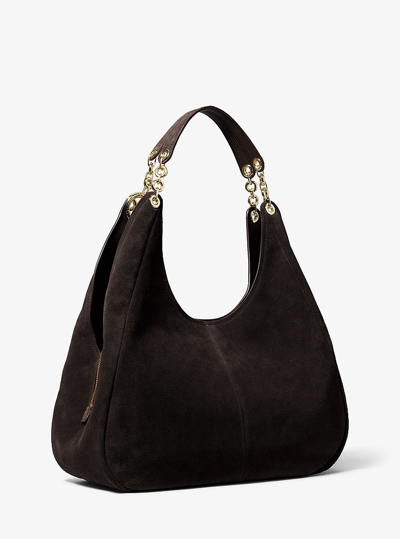 Schultertasche Ellie Large aus Wildleder in SCHOKOLADE | Michael Kors