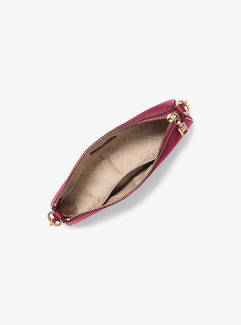 Empire Medium Leather Chain-Link Pochette in MULBERRY | Michael Kors