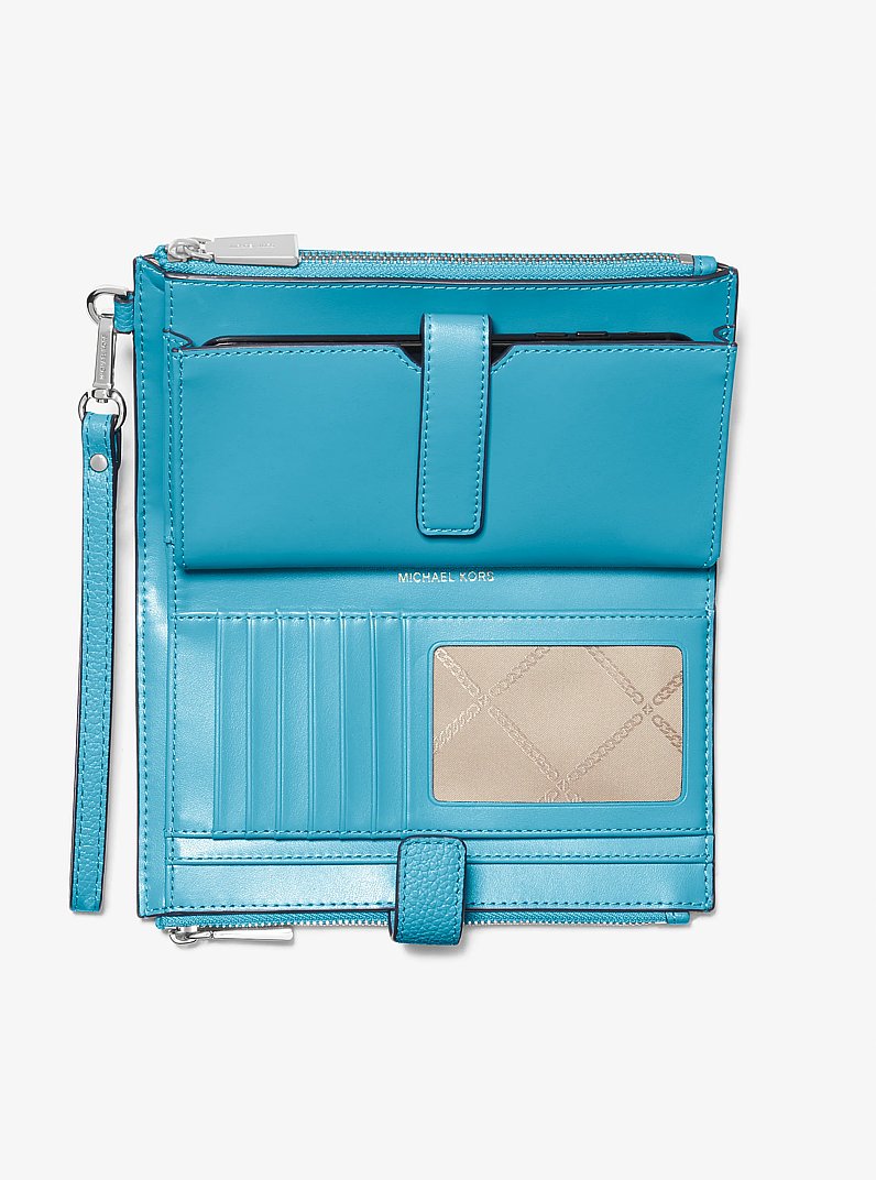 Adele Leather Smartphone Wallet in SANTORINI BLUE | Michael Kors