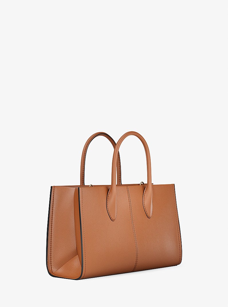 Bolso satchel Mirella mediano de piel granulada in LUGGAGE | Michael Kors