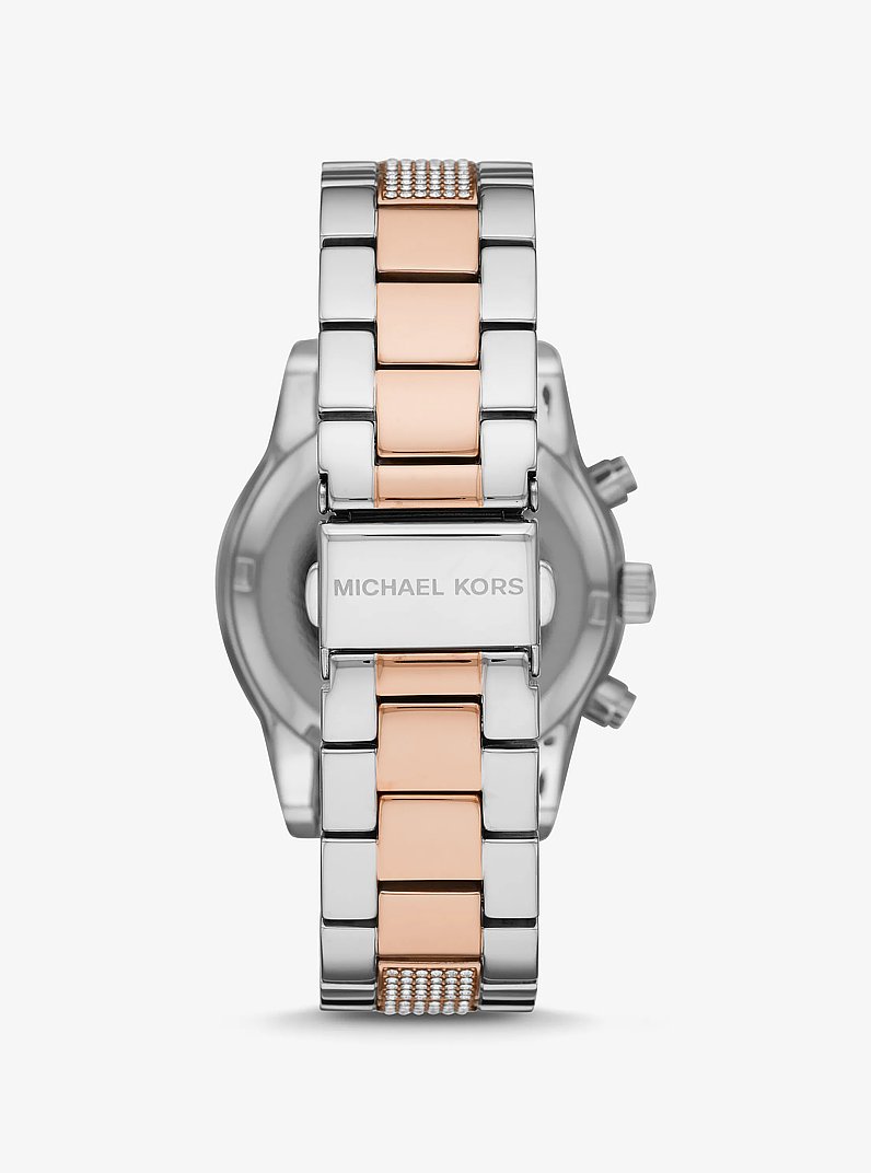 Bryant Pav&eacute; Two-Tone Watch in TWO TONE | Michael Kors