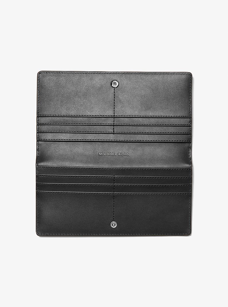 Billetera Carson grande de charol con relieve de cocodrilo in NEGRO | Michael Kors