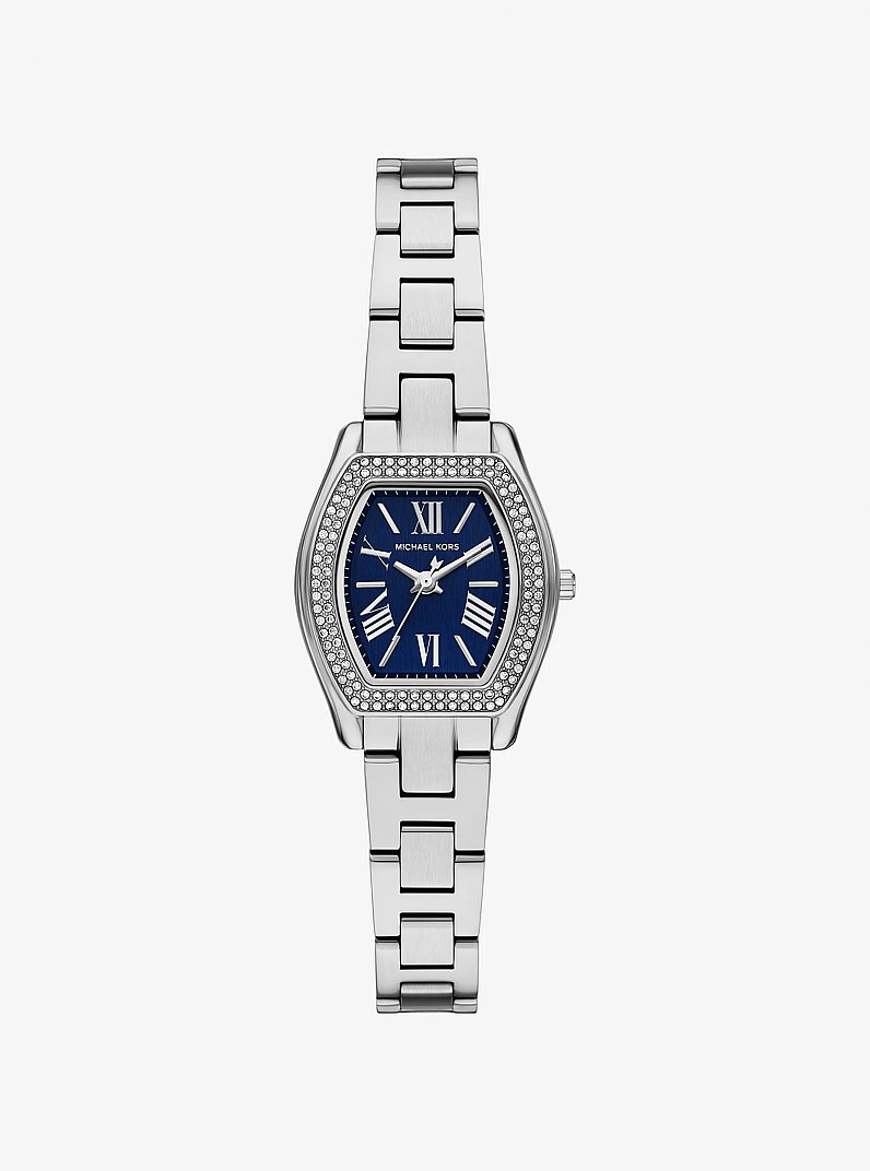 Kleine Armbanduhr Chelsea im Silberton mit Pav&eacute; in SILBERTON | Michael Kors