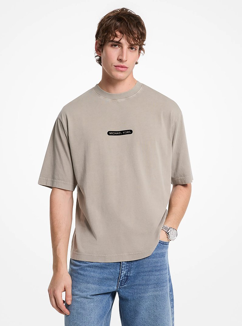 Logo Cotton T-Shirt in DUSTY SAGE | Michael Kors