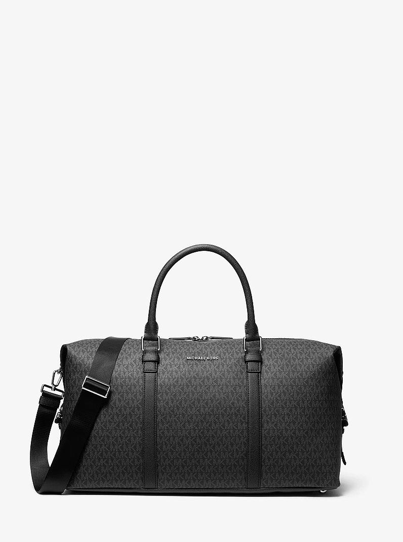 Hudson Signature Logo Duffel Bag in BLACK | Michael Kors