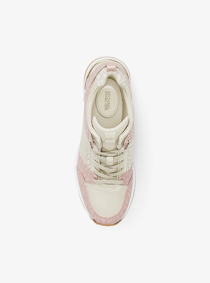 Espadrille &agrave; talon compens&eacute; Georgie &agrave; logo Signature in ROSE POUDR&Eacute; MULTI | Michael Kors