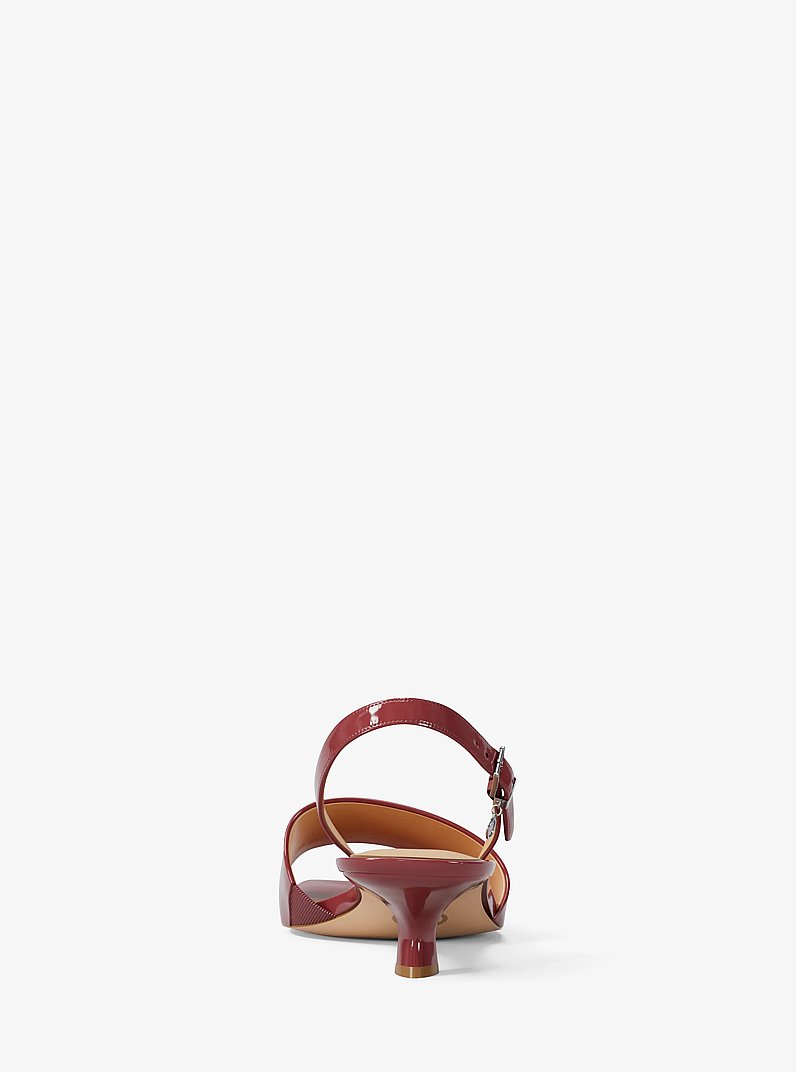 Sandale Merrie Patent &agrave; talon bobine in BORDEAUX | Michael Kors