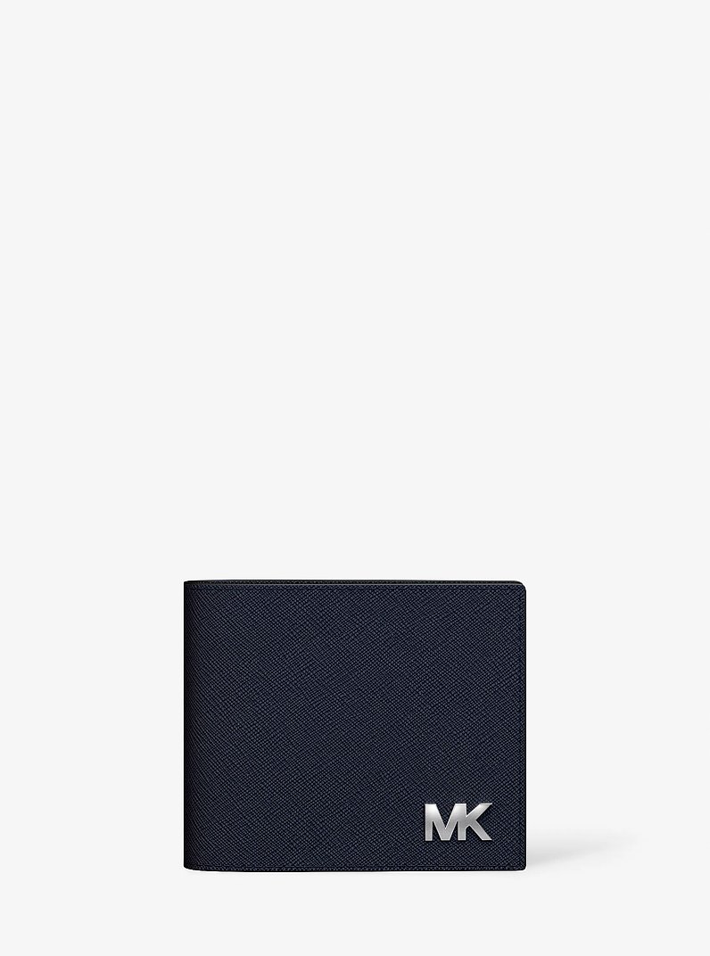 Billetera Cooper de piel saffiano con solapa para documento de identificaci&oacute;n in AZUL MARINO | Michael Kors