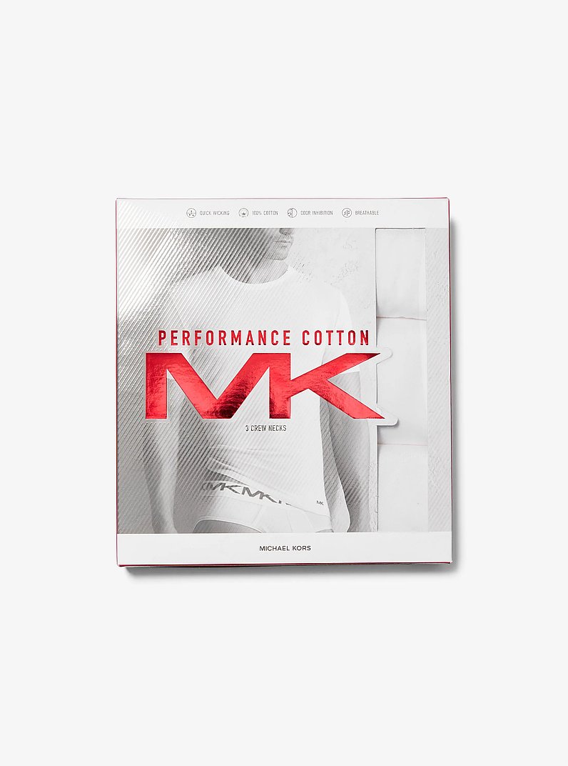 3-Pack Cotton T-Shirt in WHITE | Michael Kors