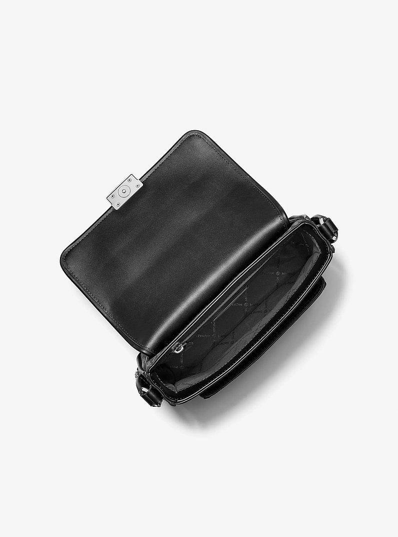Bradshaw Medium Signature Logo Messenger Bag in BLACK | Michael Kors