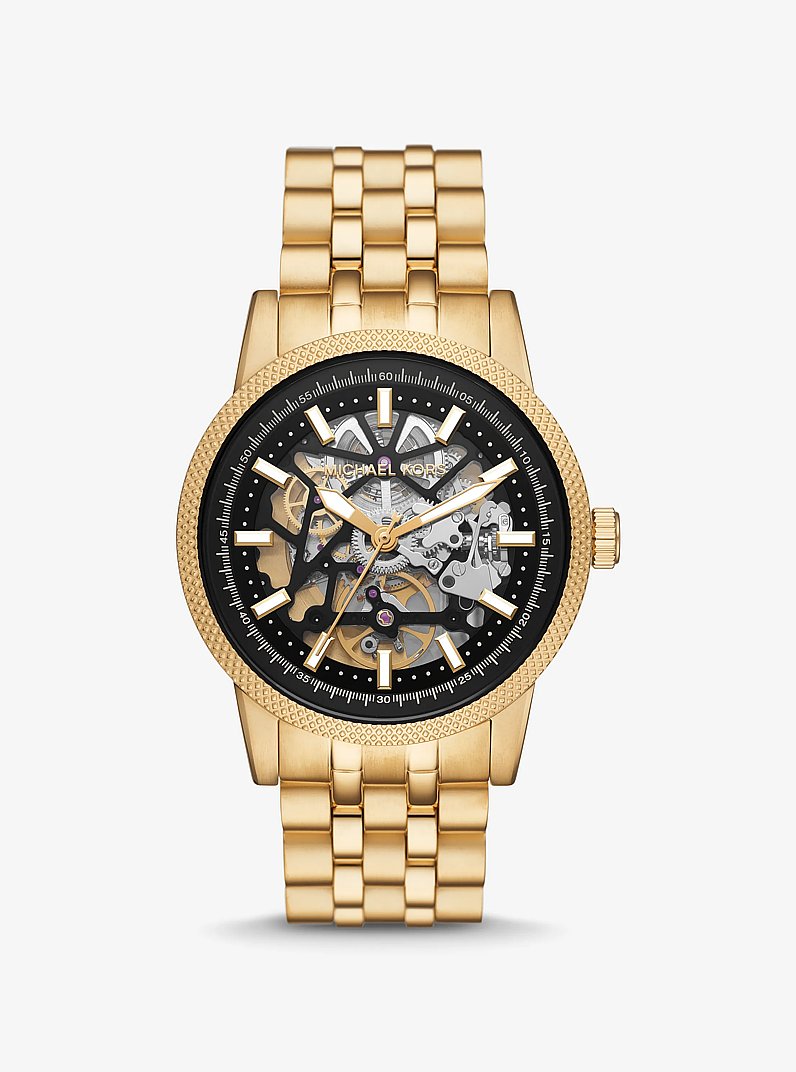 Oversized Hutton Gold-Tone Watch in GOLD | Michael Kors
