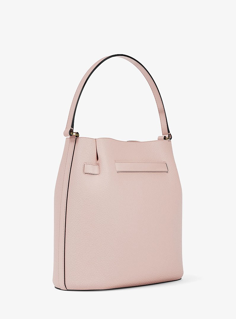 Carson Medium Pebbled Leather Convertible Bucket Crossbody Bag in POWDER BLUSH | Michael Kors