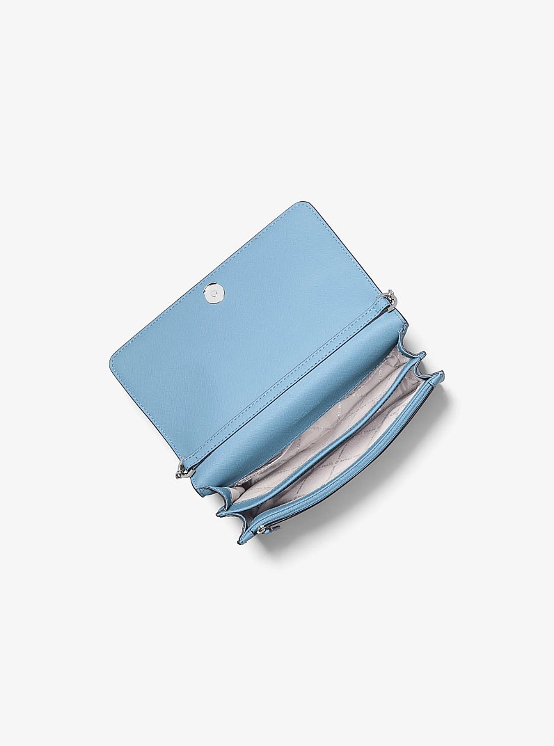 Daniela Large Saffiano Leather Crossbody Bag in CHAMBRAY | Michael Kors