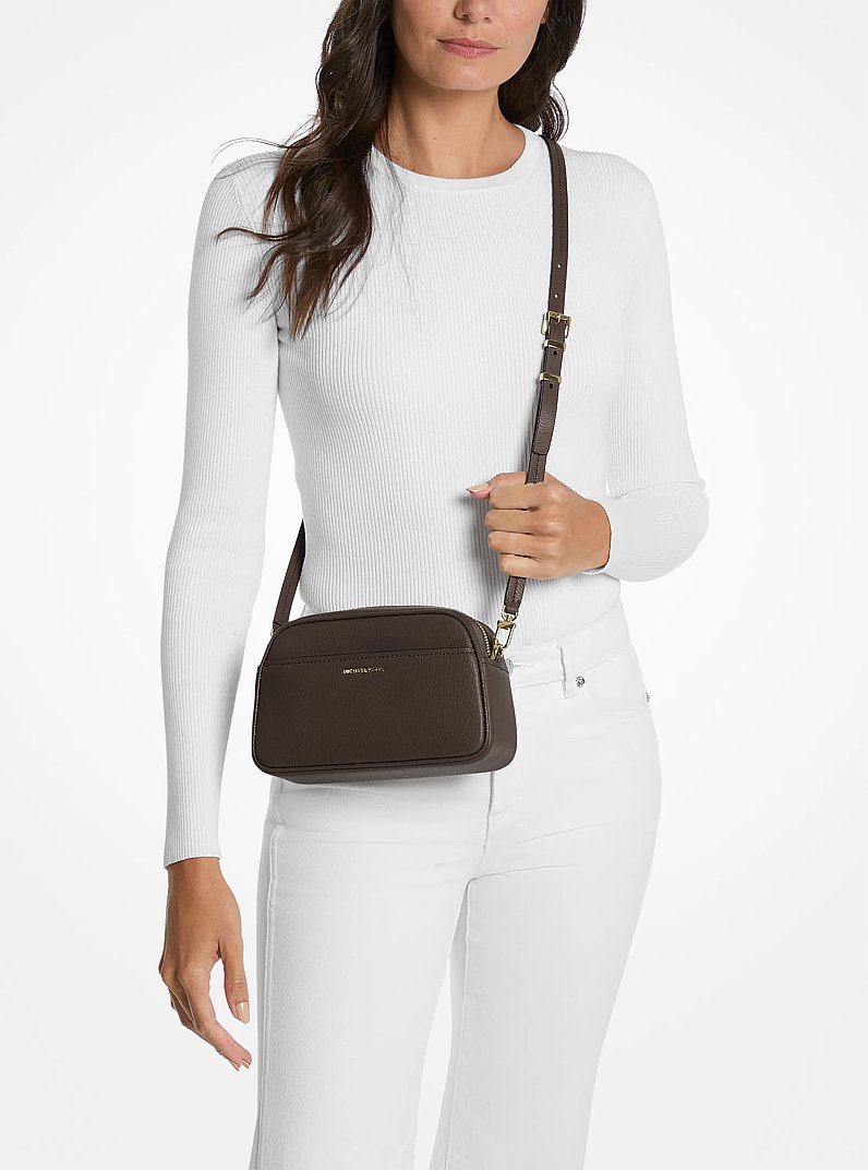 Kameratasche Jet Set Small aus Leder in SCHOKOLADE | Michael Kors